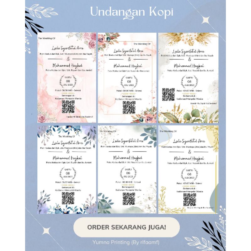 Jual Undangan Kopi Mini Pernikahan Nikah Khitan Murah Minimalis