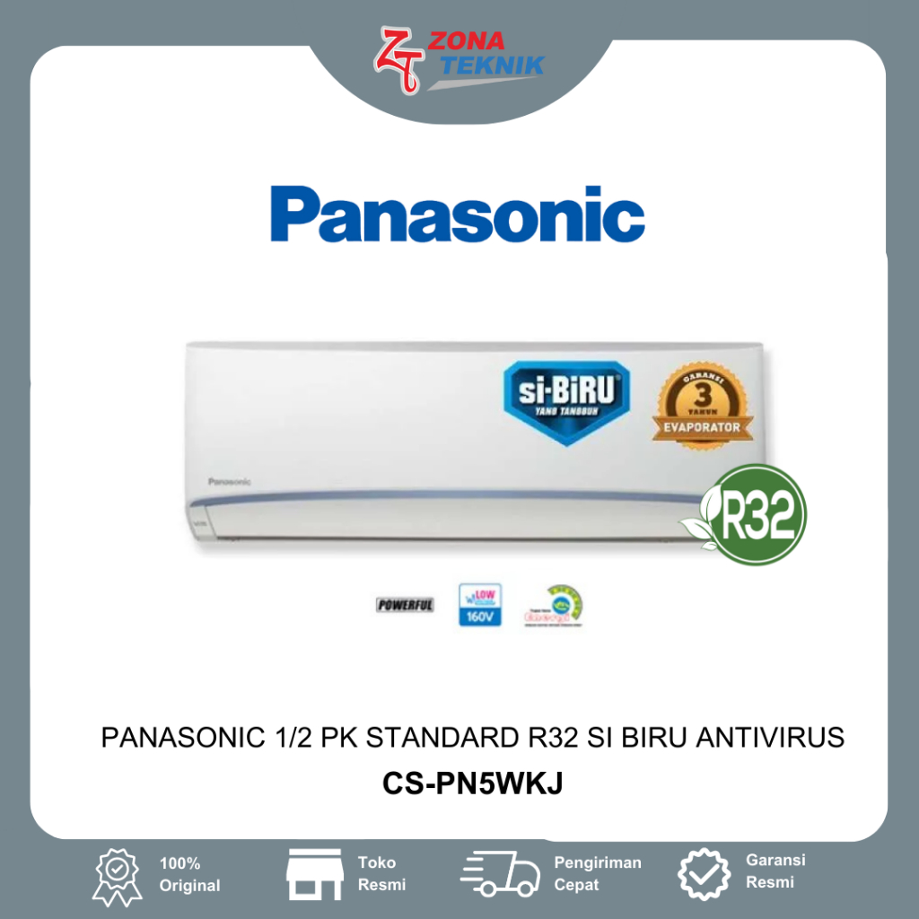 Jual AC PANASONIC CS PN7WKJ 3 4 PK STANDAR R32 Si Biru AntiVirus