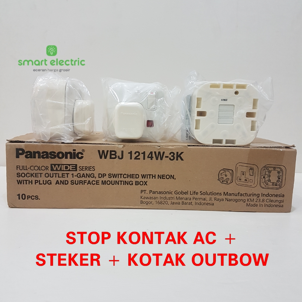 Jual Panasonic Stop Kontak Ac Komplit Set Wbj W K Colokan Kaki