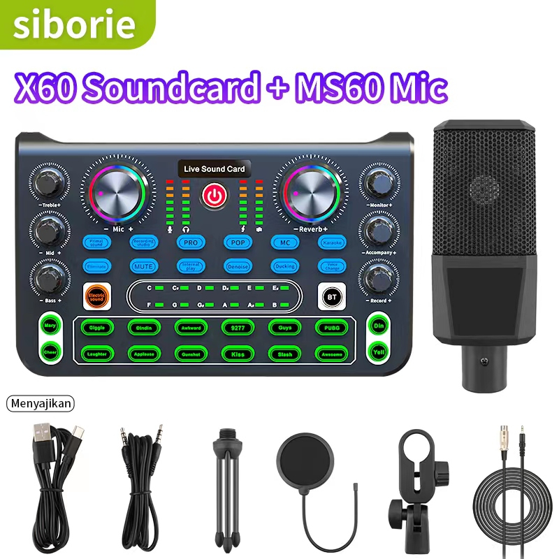 Jual Siborie X Sound Card Paket Lengkap Asli Dengan Iringan Nirkabel