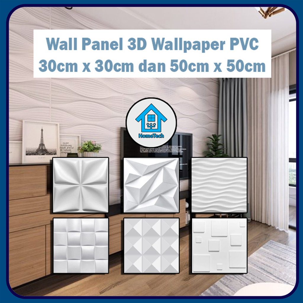 Jual HT Wallpaper Dinding 3D PVC Wall Panel Dekorasi 30cmx30cm Dan