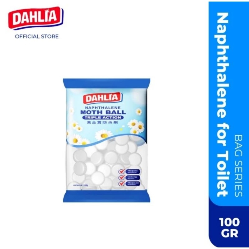 Jual DAHLIA Kamper Naphthalene Moth Ball Triple Action 100gr Kapur