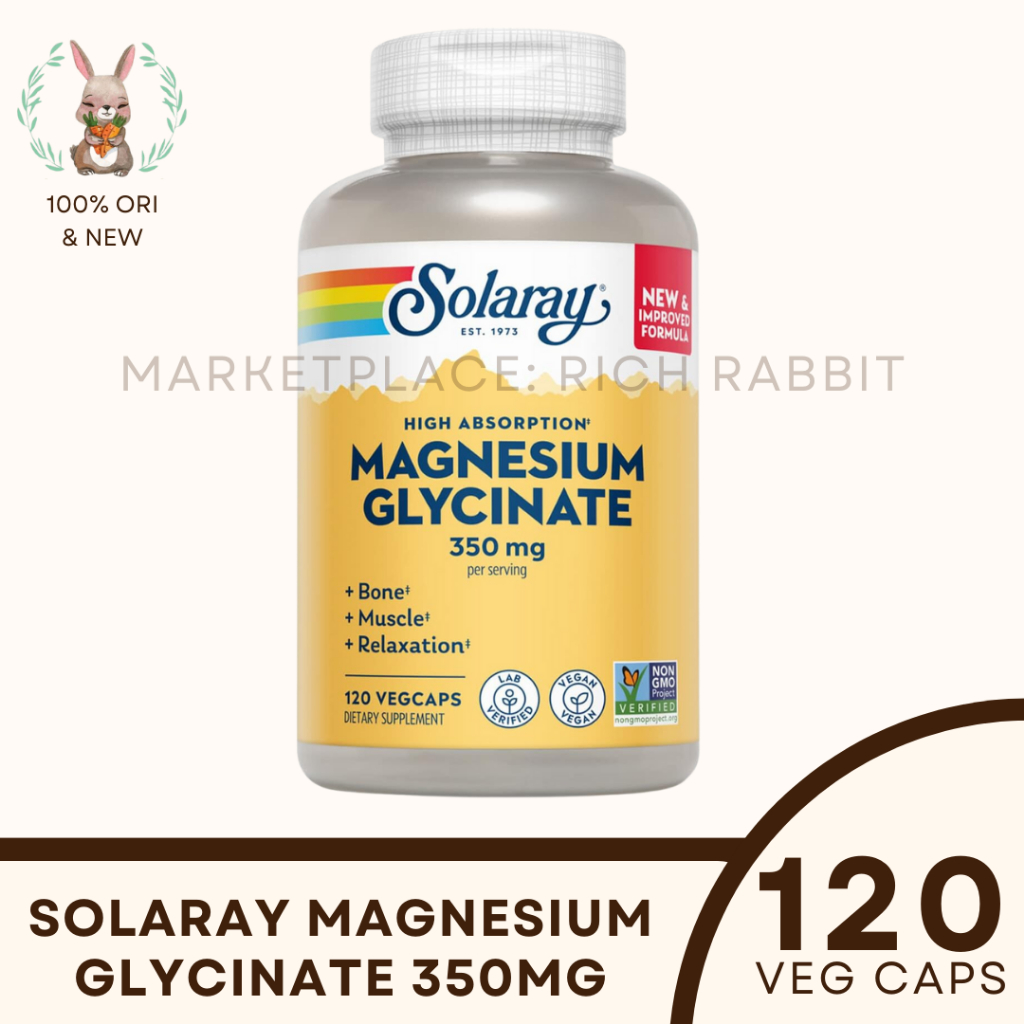 Jual Solaray Magnesium Glycinate 350 Mg 120 Veg Suplement Kesehatan