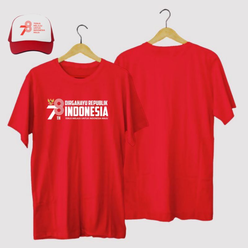 Jual Kaos HUT RI Indonesia Free Topi Kaos Panitia HUT RI Free Custom