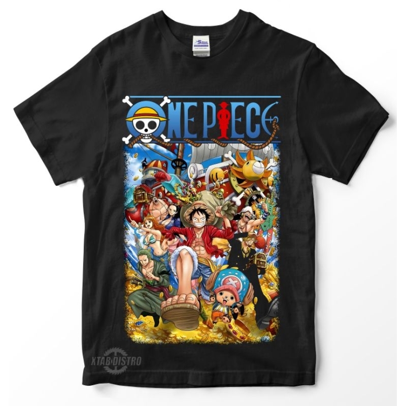 Jual Kaos One Piece Luffy Full Team Premium Tshirt Kaos Anime Bajak