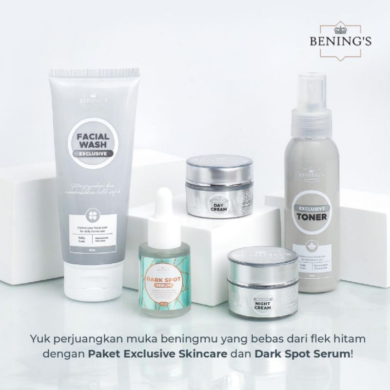 Jual Paket Exclusive Bening S Indonesia Plus Dark Spot Serum Original