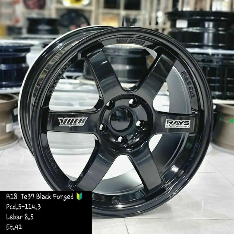 Jual Velg Racing Volk Rays Te Ring Lebar Et Black Forged