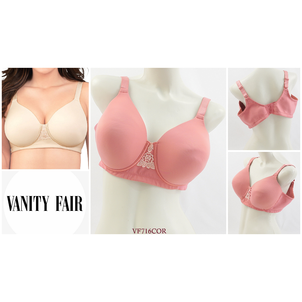 Jual Bra Wanita VANITY FAIR Tanpa Kawat Busa Tipis Full Cup Model Polos