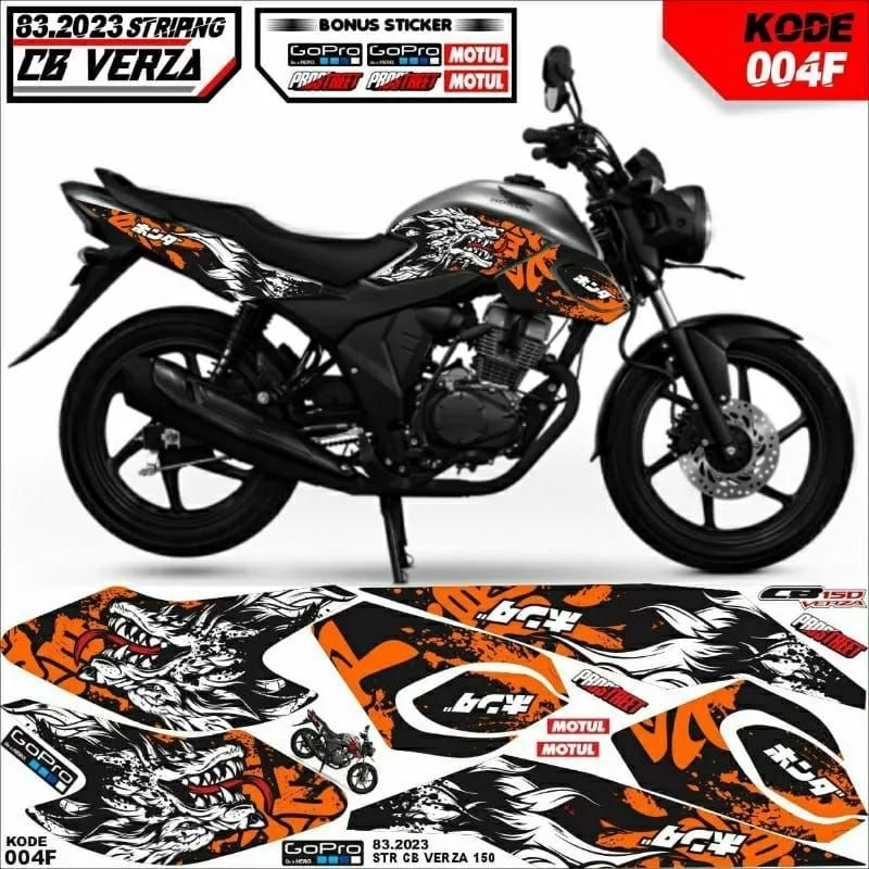 Jual Bisa Cod Decal Verza Cb New Stiker Honda Verza Striping