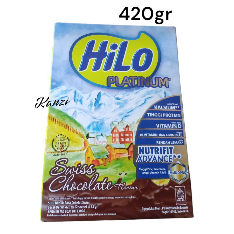 Jual Hilo Platinum Swiss Chocolate 420gr 12 Sachet Susu Tinggi