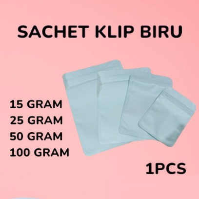 Jual Plastik Sachet Saset Klip Ziplock Zip Zipper Biru Doff Flat