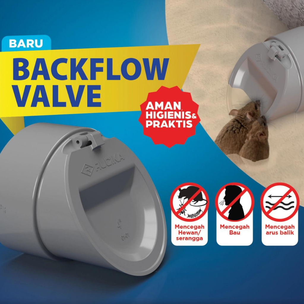 Jual Backflow 3 Rucika Tutup Pipa Anti Tikus Kecoa Back Flow Saluran