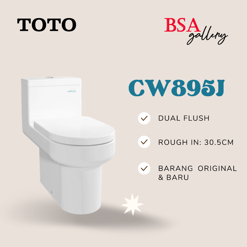 Jual Kloset Duduk Toto Cw J Kloset Toto Omni Monoblok Original