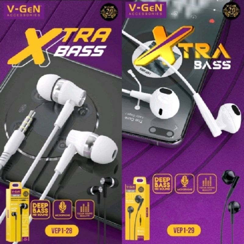 Jual Handsfree Vgen Vep Vep Wired Earphone V Gen Xtra Bass