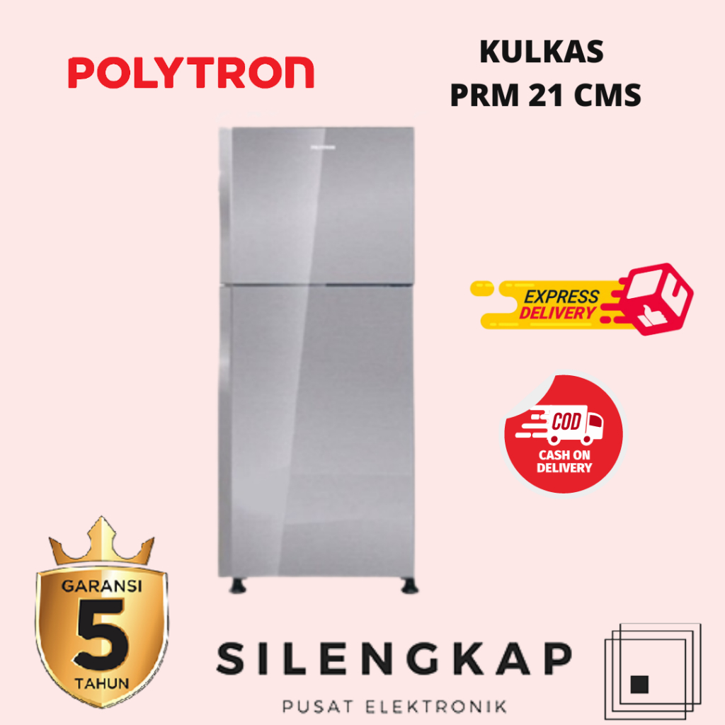 Jual Kulkas Polytron 2 Pintu 220 Liter PRM 21 CMS BELEZZA Glass Door