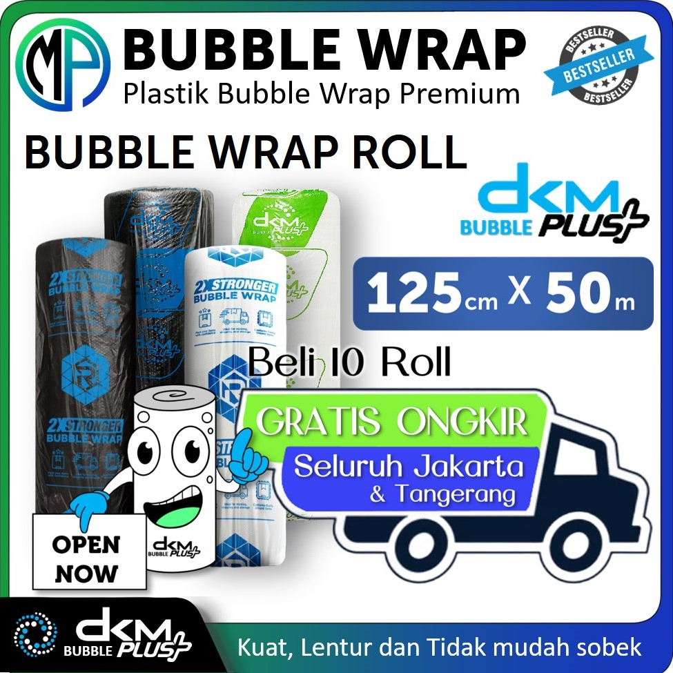 Jual Plastik Bubble Buble Wrap Wrapping Roll 50meter X 125cm Warna