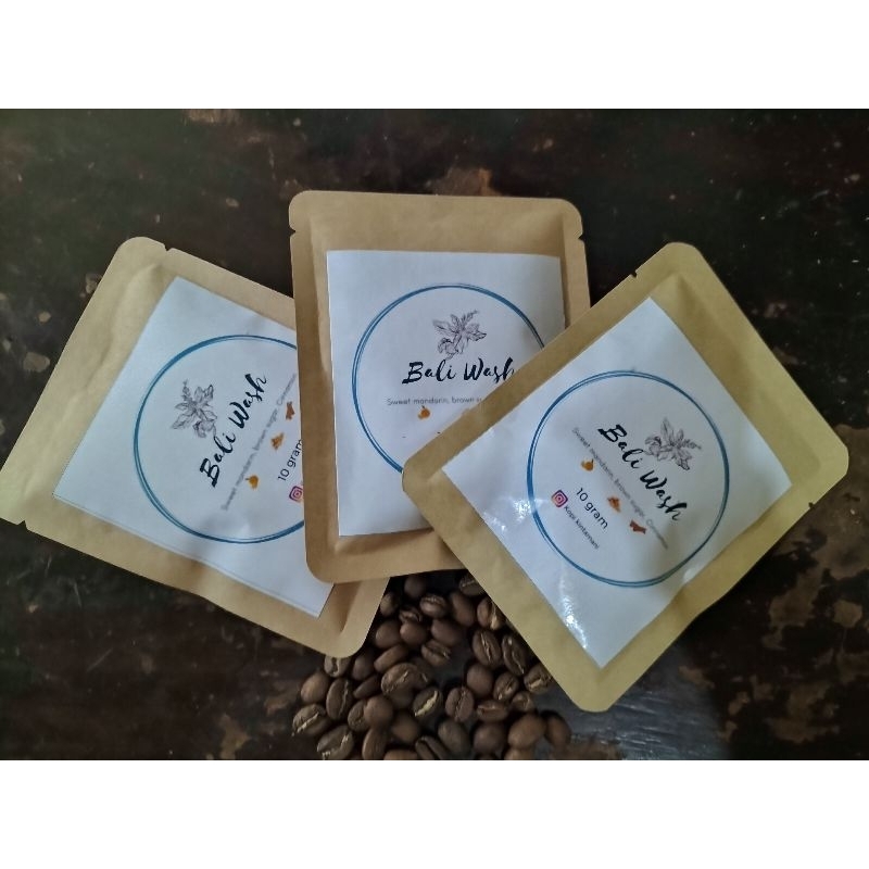 Jual Kopi Drip 10 Gr Kopi Arabika Kintamani Wash Proses Shopee