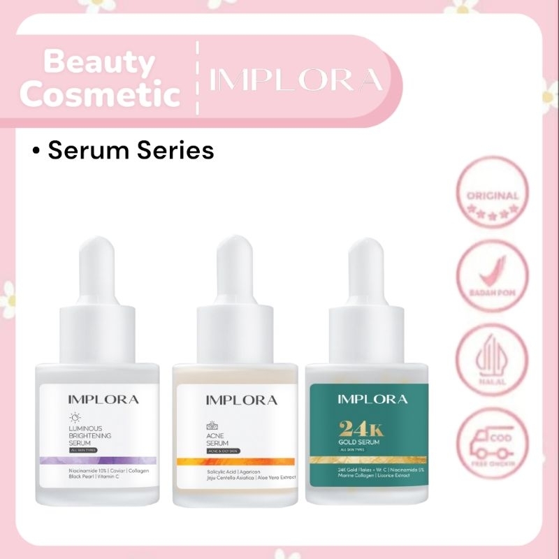 Jual Implora Face Serum Ml Ml Luminous Brightening Serum Acne