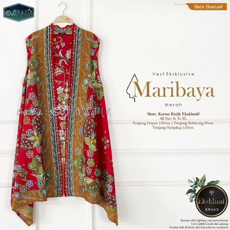 Jual Vest Outer Batik Unggul Cardigan Longcardi Batik Outfit Elegan