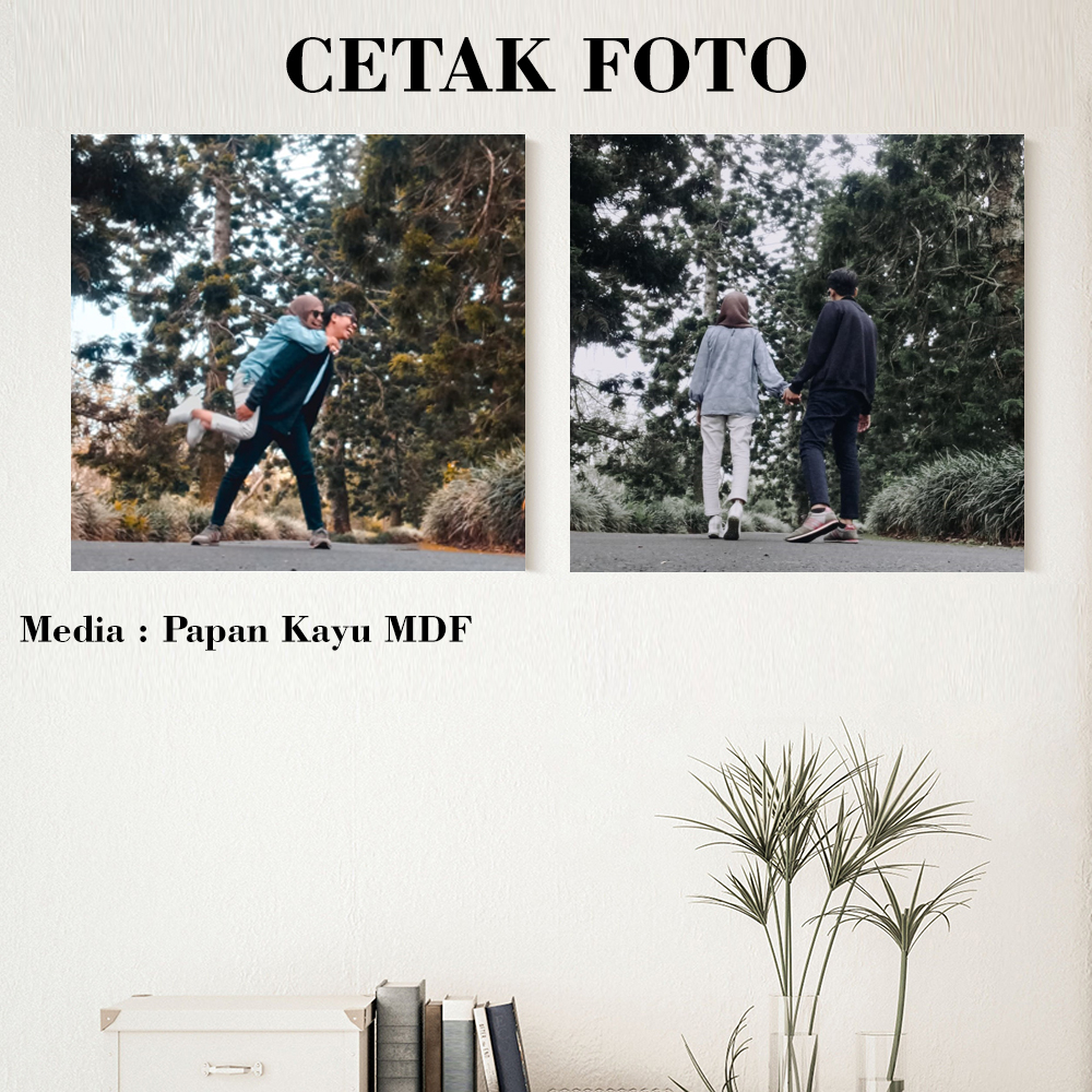 Jual Cetak Foto Custom Foto Bingkai Papan Kayu Mdf Ukuran X Murah