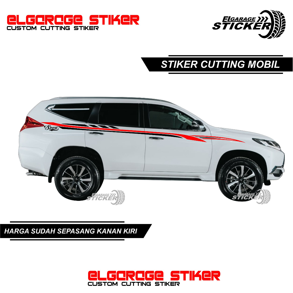 Jual Stiker Mobil Pajero Sport Stiker List Striping Simple Elegant Body