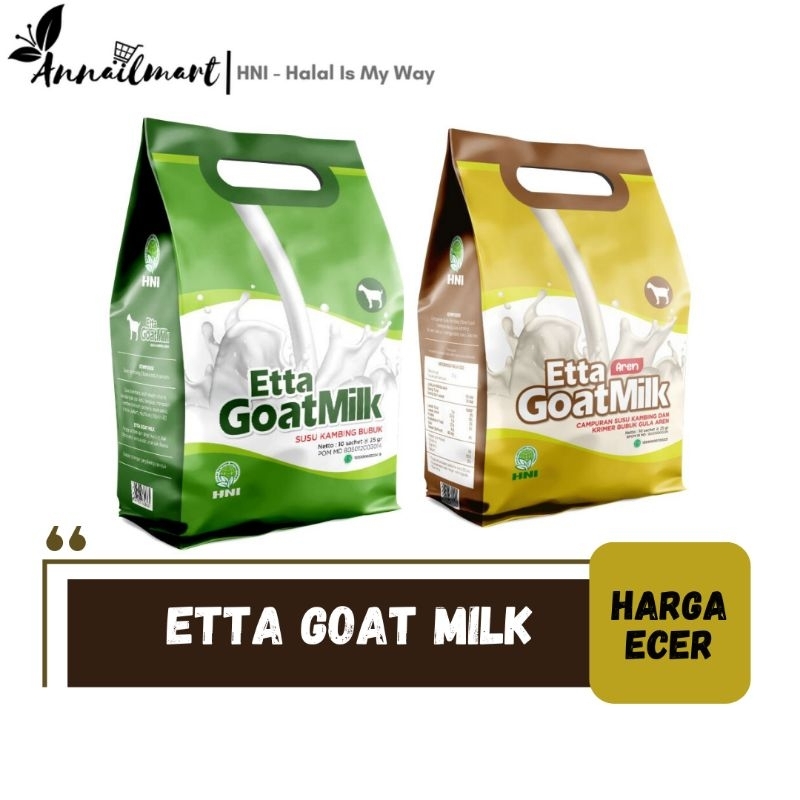 Jual Ecer Etta Goat Milk Sachet Original Dan Aren Susu Kambing