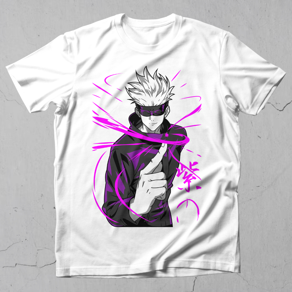 Jual Kaos Anime Jujutsu Kaisen Gojo Satoru Red Shopee Indonesia