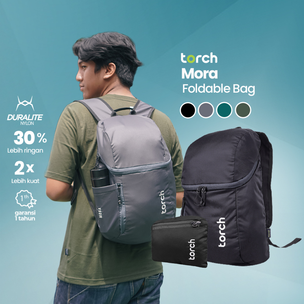 Jual Torch Mora Tas Ransel Lipat Punggung Sekolah Pria Wanita Anti Air