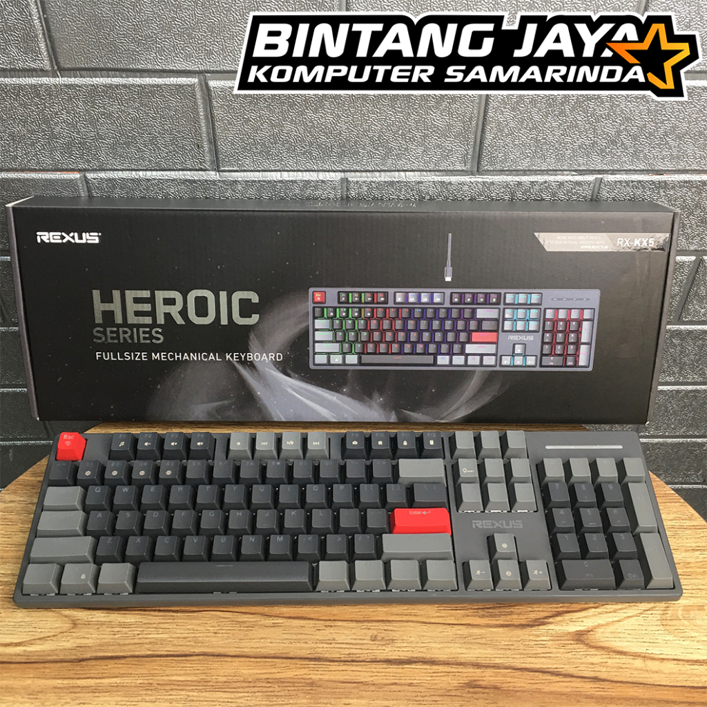 Jual Keyboard Mechanical Gaming Rexus Heroic Kx Black Shopee Indonesia