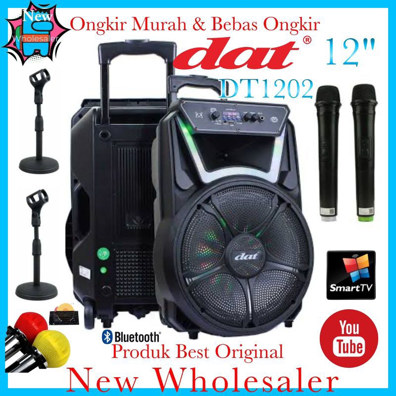 Jual Speaker Aktif 12 Inch Dat Dt1202 Original Wireless Microphone