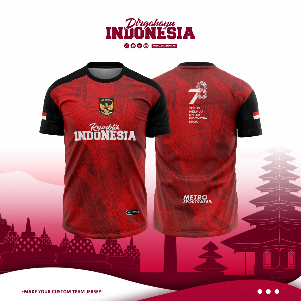 Jual Jersey Timnas Indonesia Design Custom Full Printing Shopee Indonesia