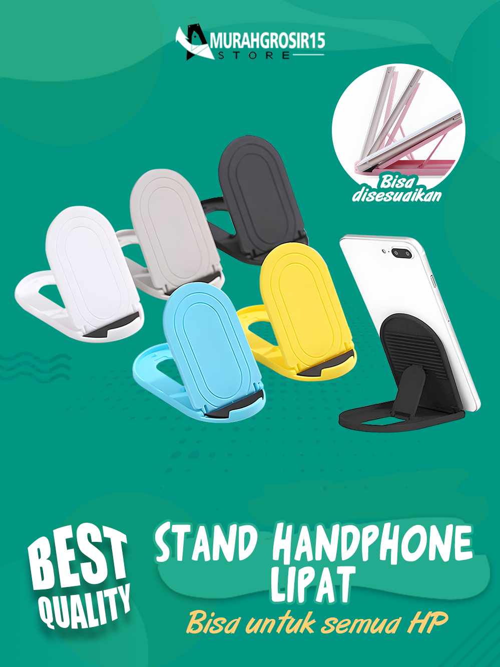 Jual Stand Hp Penyangga Handphone Lipat Stand Tablet Holder Hp Meja