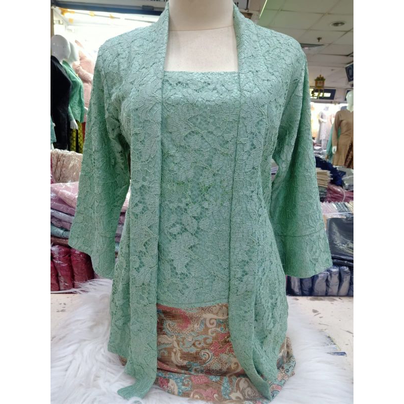 Jual Kutu Baru Brokat Setelan Baju Kebaya Kondangan Modern Floy Tille