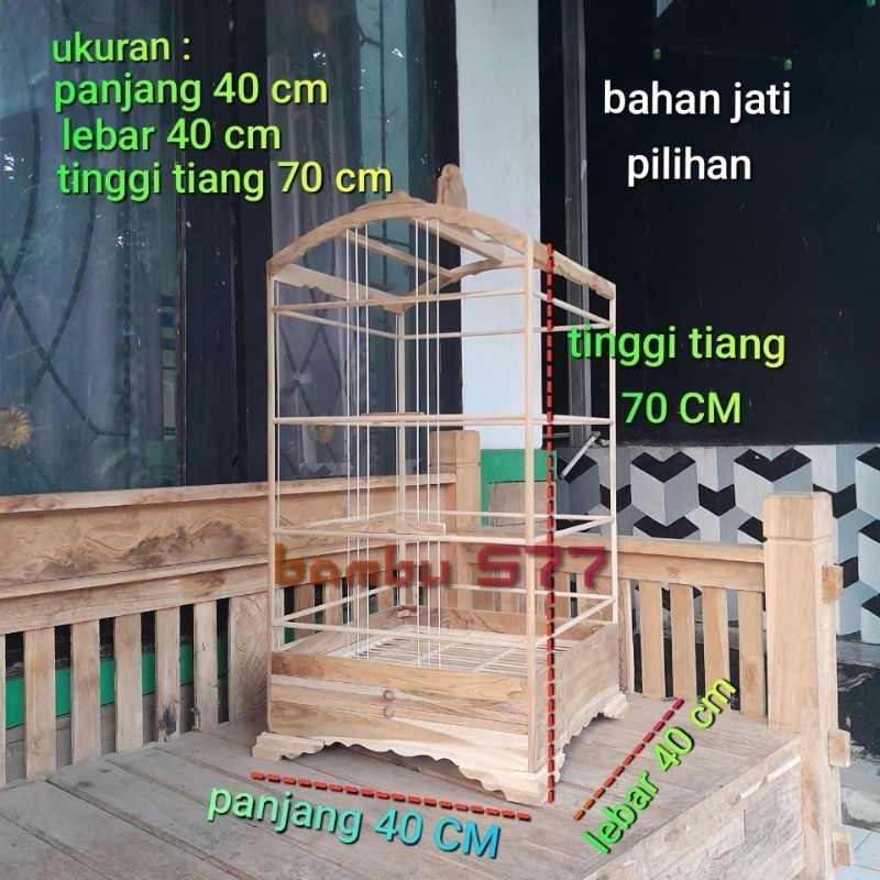 Jual Kandang Burung Ukuran X Mentahan Belum Dirakit Bahan Kayu Jati