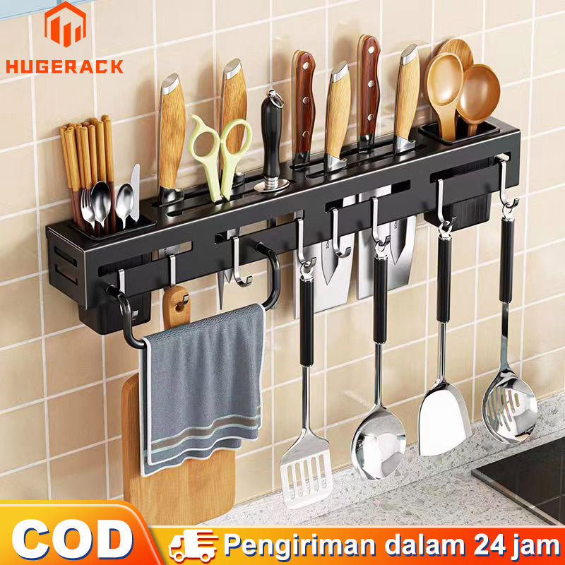 Jual Rak Pisau Dinding Dapur Stainless Steel Tempat Taruh Sendok Garpu