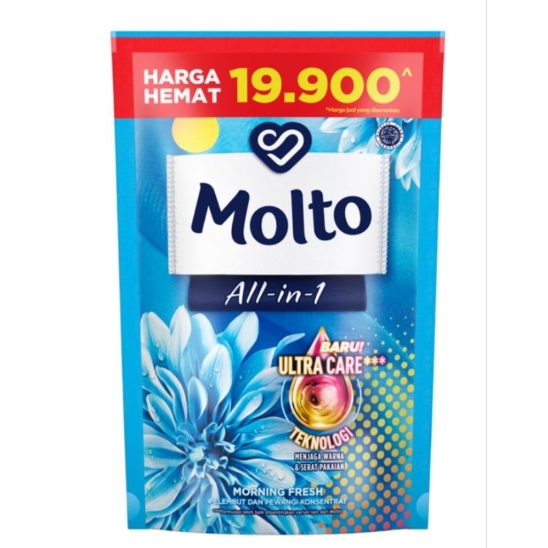 Jual Molto All In One Pelembut Pewangi Pakaian Morning Fresh 680 Ml