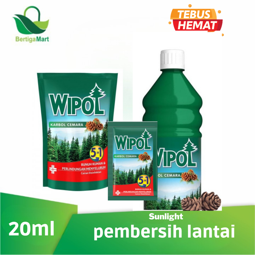 Jual Wipol Pembersih Lantai Karbol Cemara Ml Pel Antiseptik Karbol