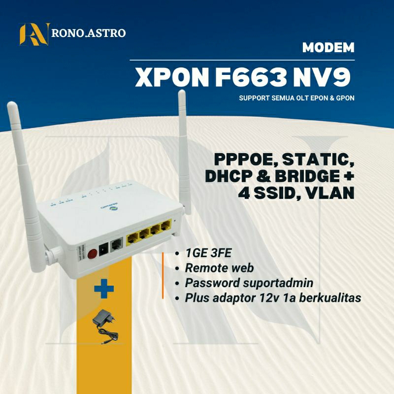 Jual Modem ZTE Xpon Support Olt Epon Gpon F663nv9 Adaptor ORI