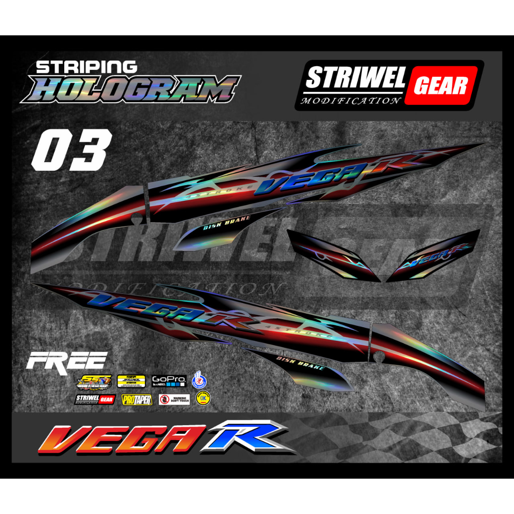 Jual Vega R New Striping Variasi Motif Ori Hologram Yamaha Vega R Tahun