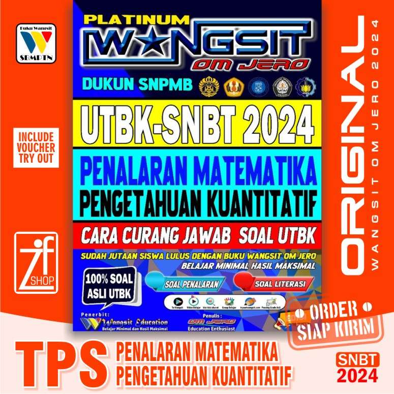 Jual Buku Wangsit OM JERO UTBK SNBT 2024 PENALARAN MATEMATIKA