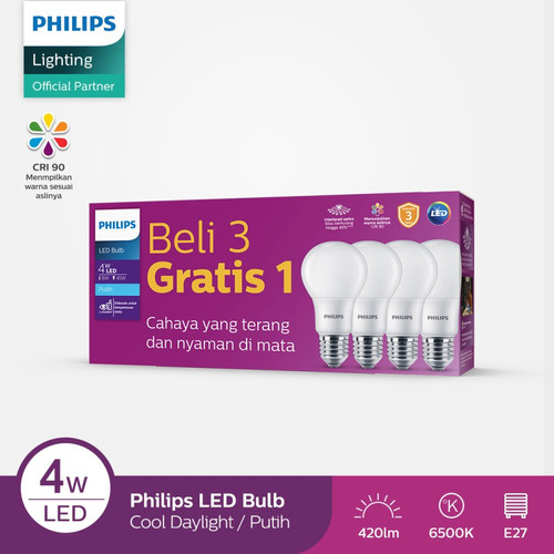 Jual Philips Lampu Led Multipack W Mycare Watt Putih Paket Gratis