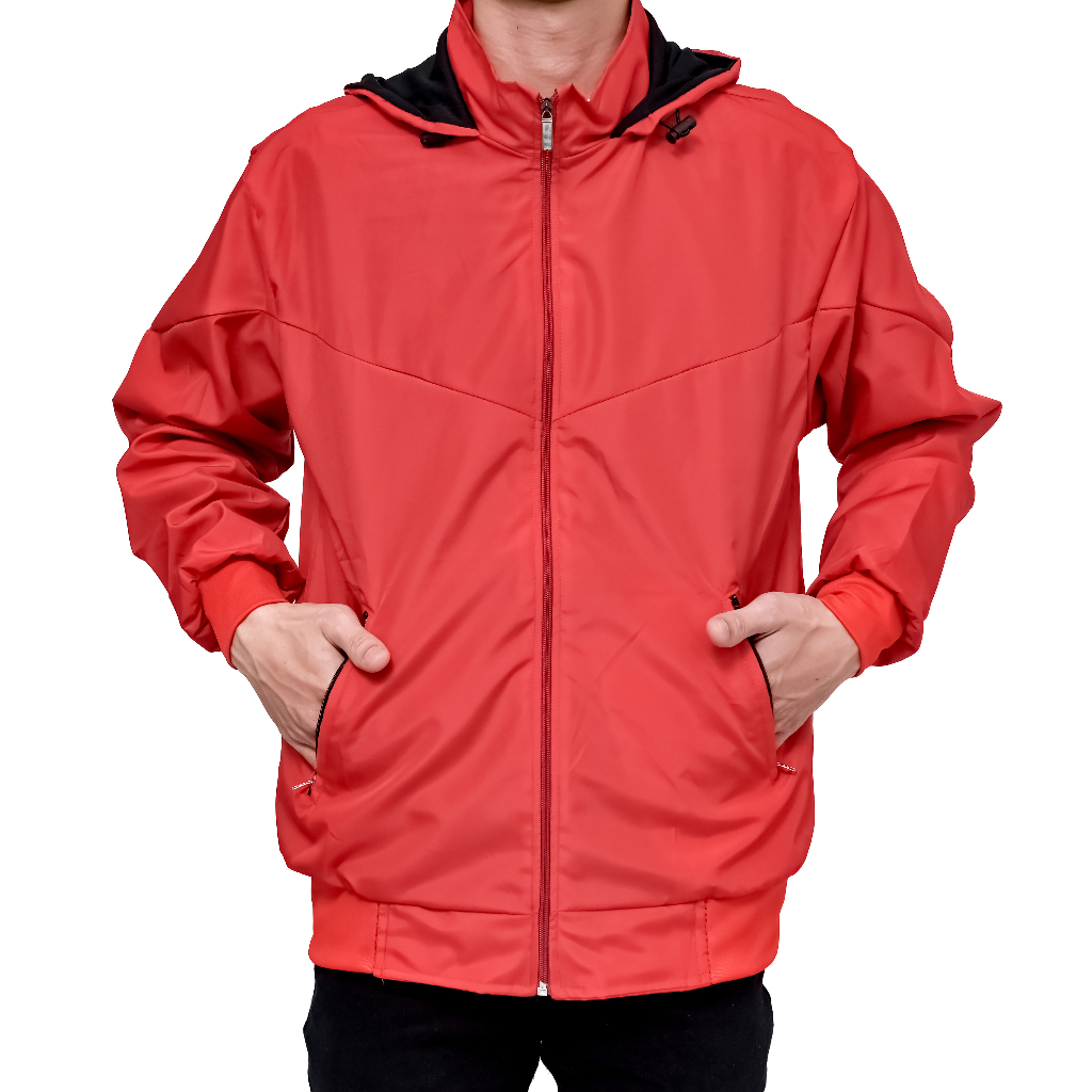 Jual Indo Jaket Parasut Polos Olahraga Sporty Jogging Jacket