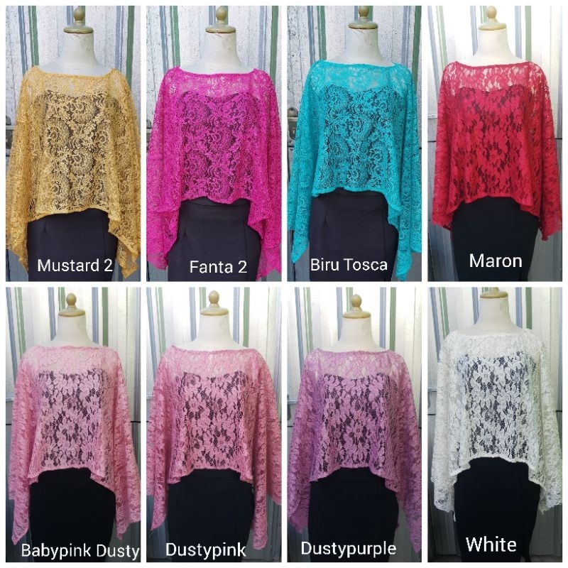 Jual Cape Brokat Renda Cape Pesta Cape Murah Pict Shopee