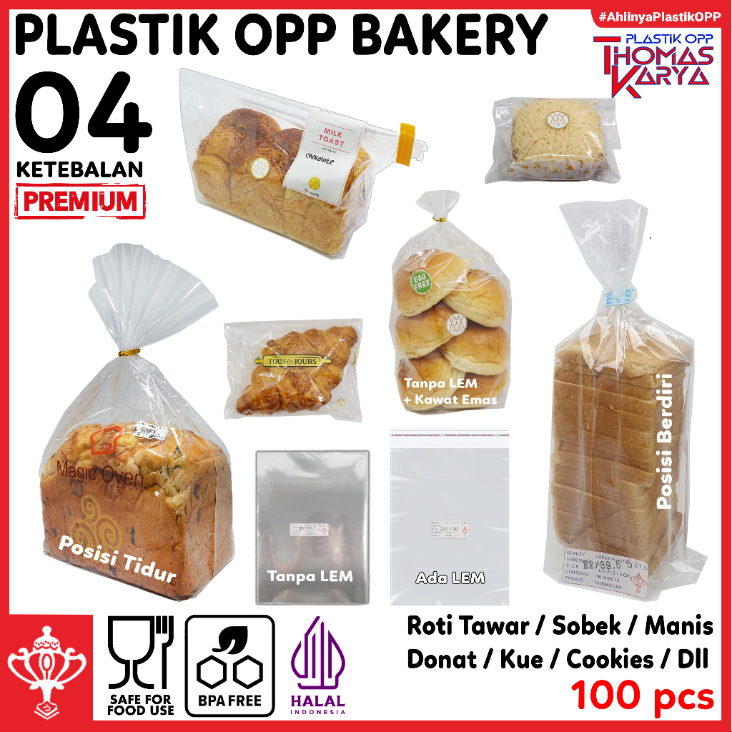 Jual Plastik Roti Tawar X X X Isi Opp Bening Besar