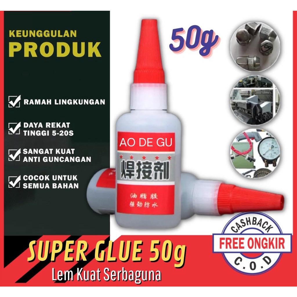 Jual Lem Setan Super Glue Merah Lem Serbaguna Cairan Perekat Kuat