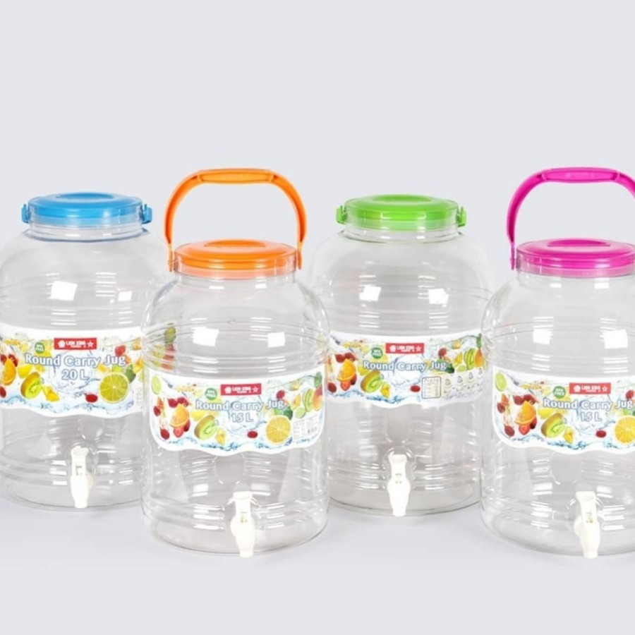 Jual Lion Star Round Carry Jug 15 LT DRINK JAR TEMPAT MINUMAN PLASTIK