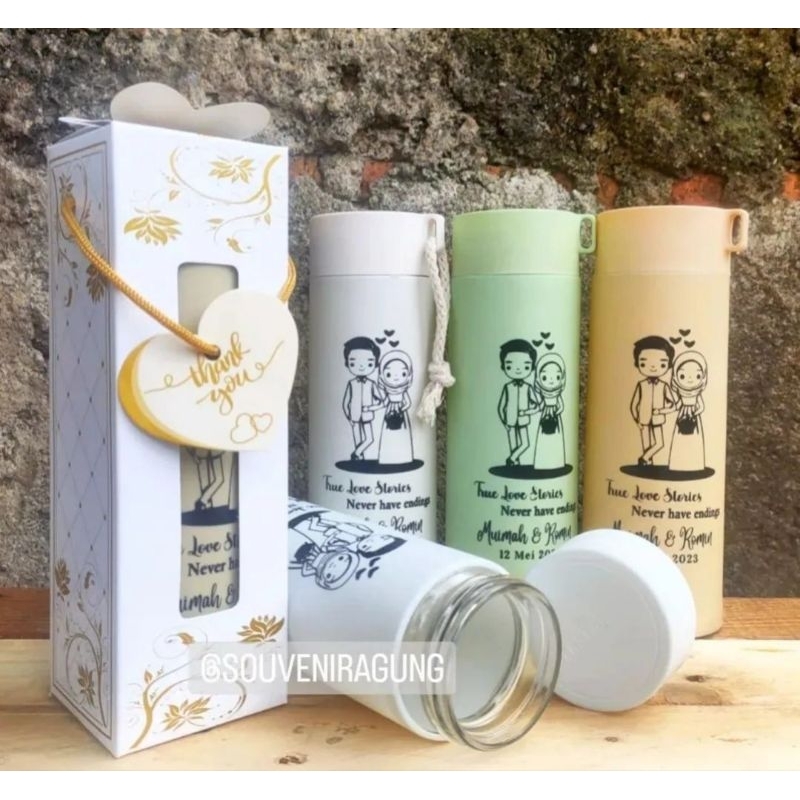 Jual Souvenir Botol Kaktus Sablon Logo Wedding Kemas Box Shopee Indonesia