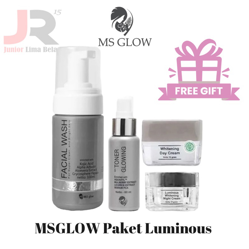 Jual FREE GIFT MS GLOW SKINCARE Paket Wajah Luminous Whitening Acne