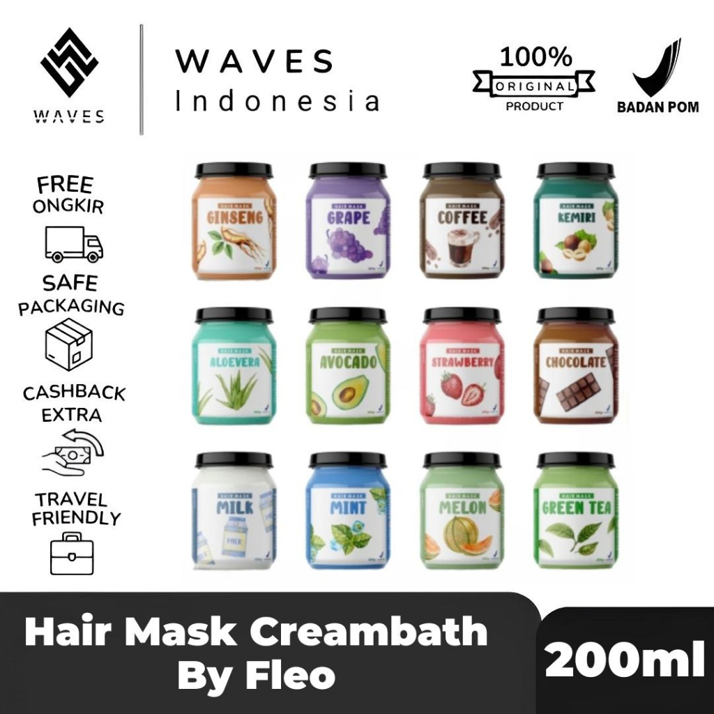 Jual Waves Bpom Hair Mask Creambath Ala Salon Gr By Fleo Hair