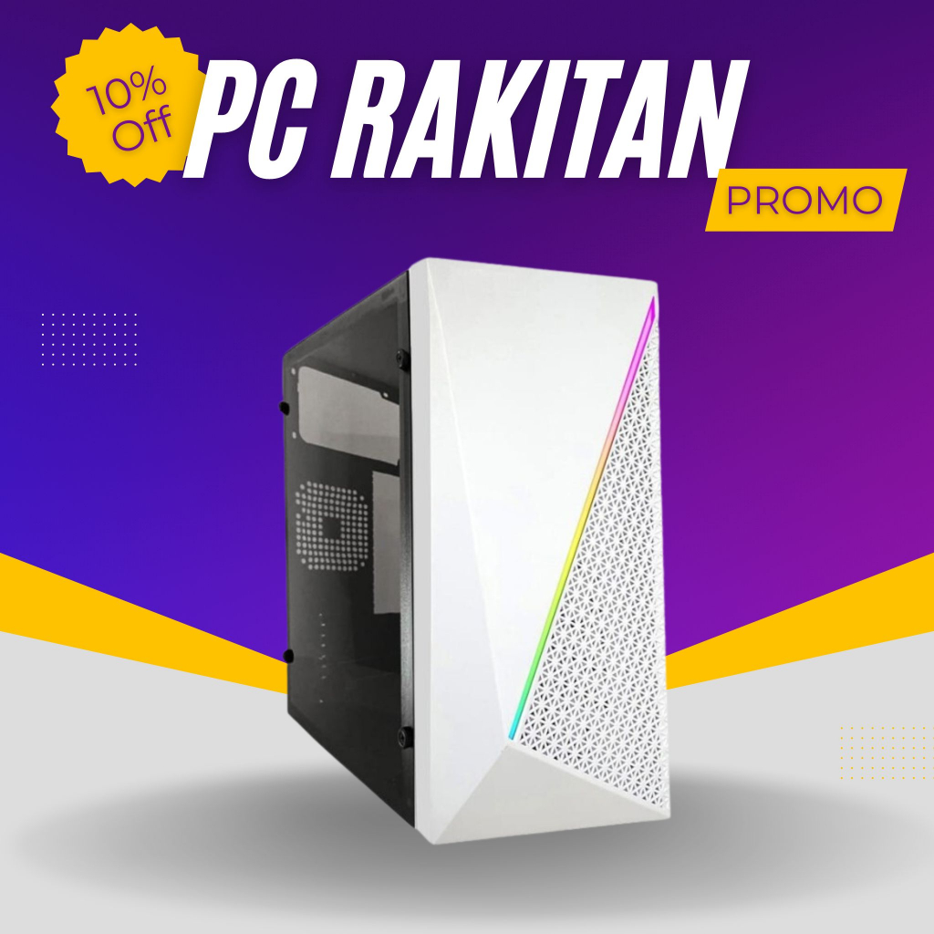 Jual PC Gaming Full Set AMD Ryzen 5 5600G Ram 16GB SSD HDD Monitor 24